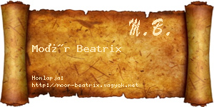 Moór Beatrix névjegykártya